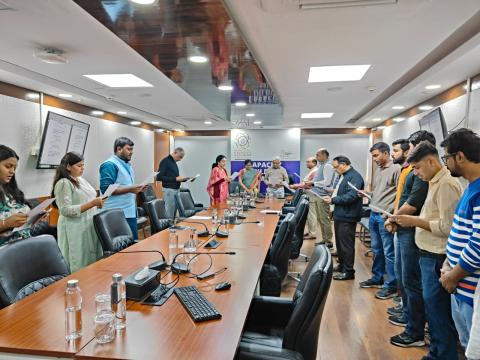 Taking the Pledge by Reading the Preamble of the Constitution of India. - Image 3