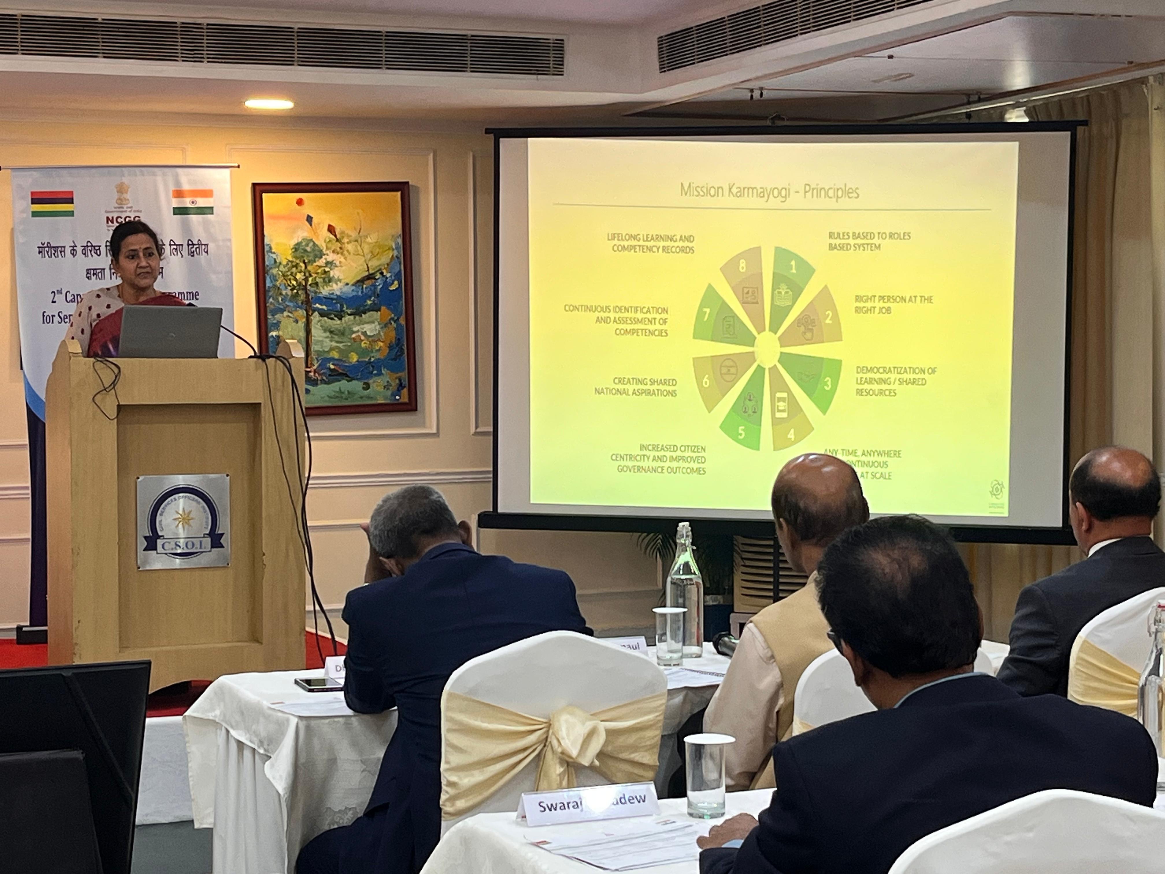 Ms. S. Radha Chauhan, Chairperson, Capacity Building Commission, addressed the Senior Civil Servants of Republic of Mauritius - Image 2