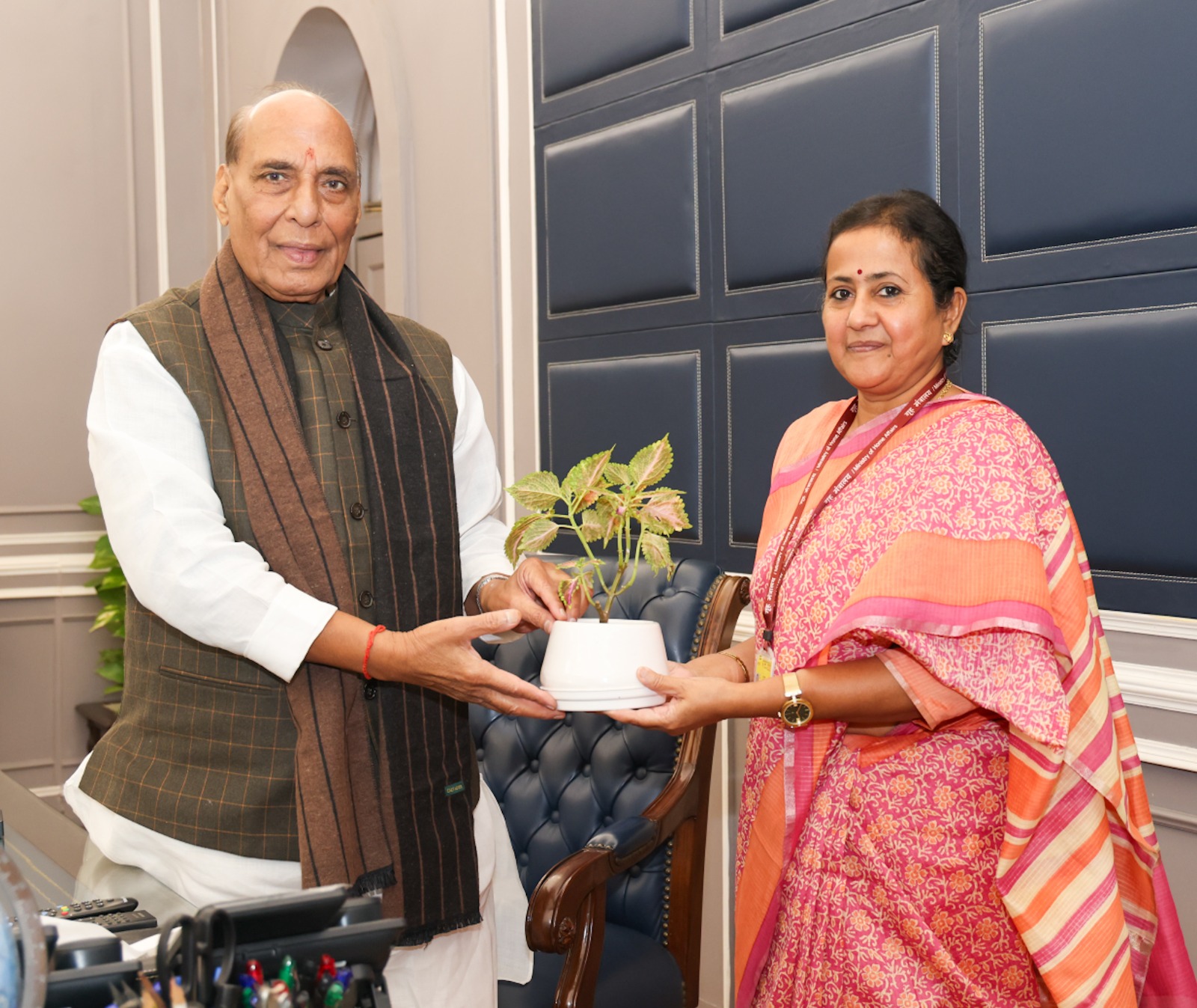 Ms. S. Radha Chauhan, Chairperson, Capacity Building Commission (CBC), called on Raksha Mantri Shri Rajnath Singh in New Delhi. - Image 2